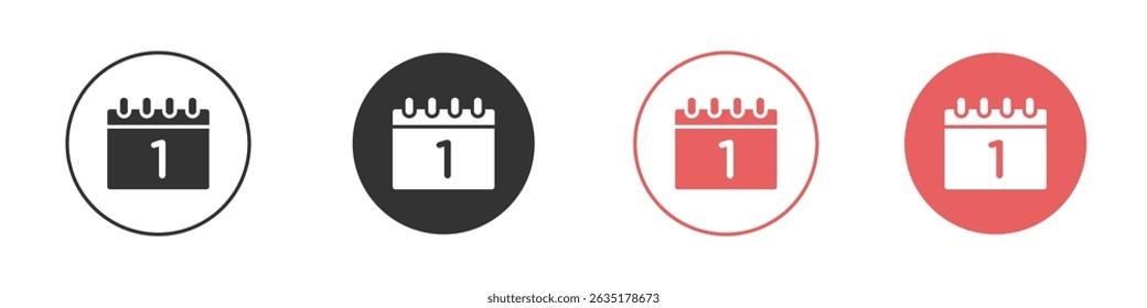 Calendar day icon vector design template simple and clean style