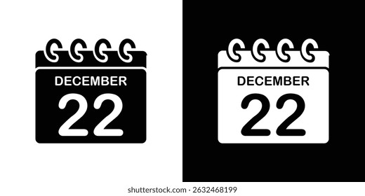 Calendar day icon Vector in flat style. Collection silhouettes