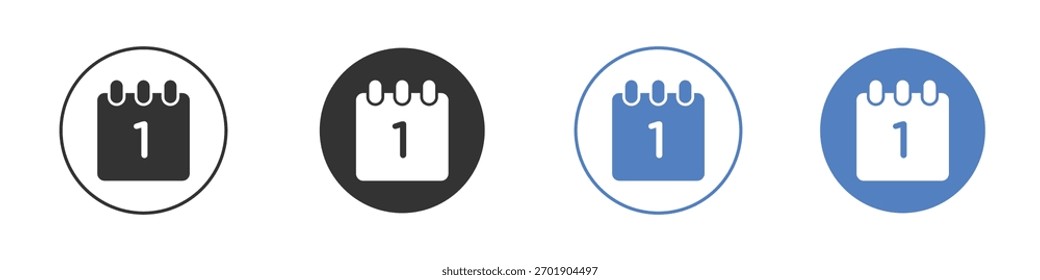 Vector de icono de día calendario. Diseño de ilustración de Plantilla de logotipo