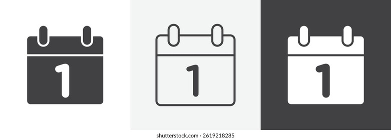 Calendar day icons collection vectors for web ui