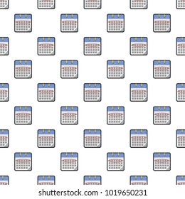 Calendar day pattern seamless in flat style for any design