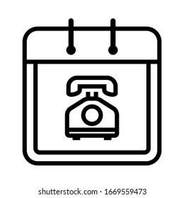 Calendar Day For Phone, Electricity, Water Payment Reminder Icon With Telephone, Lamp And Faucet Symbol Illustration.