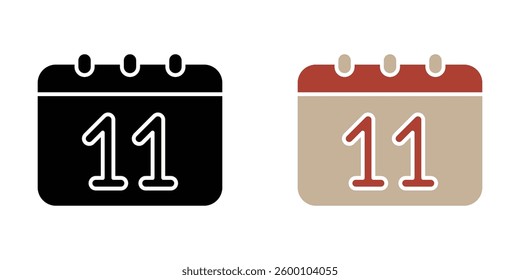 Calendar day web vector icons