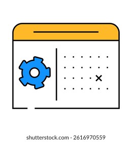 calendar deadline erp line icon vector. calendar deadline erp sign. isolated symbol illustration