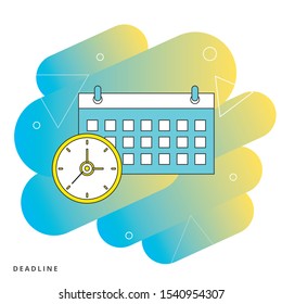 Calendar deadline or event reminder notification vector icon