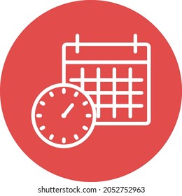 Calendar deadline Isolated Vector icon which can easily modify or edit

