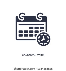 calendar with deadlines icon. Simple element illustration from productivity concept. calendar with deadlines editable symbol design on white background. Can be use for web and mobile.