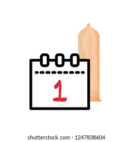 calendar december 1 with condom