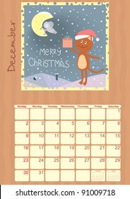 calendar for december 2012