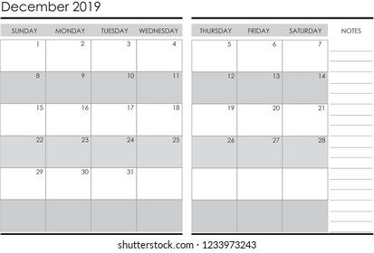 Calendar December 2019
