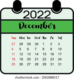 Calendar december 2022 week start Sunday.
