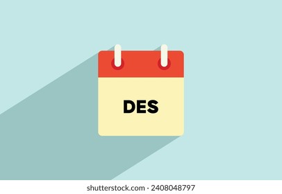 Calendar December Design Vector illustration