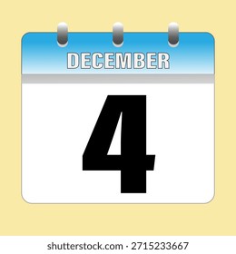 Dezember. Kalendersymbol. Illustrationsvektor