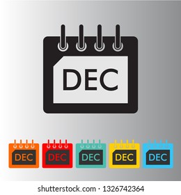 Calendar December Vector Icon Illustration