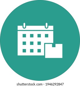 Calendar, delivery, schedule icon vector image. Can also be used for Delivery and logistics. Suitable for use on web apps, mobile apps and print media.
