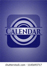 Calendar with denim texture