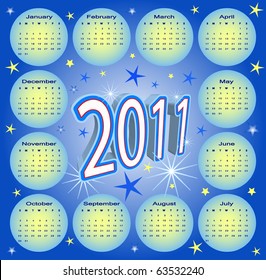 Calendar Design 2011 Vector