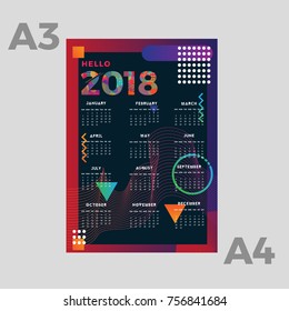 Calendar Design 2018, Modern Design