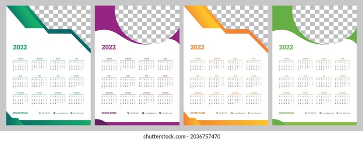 Calendar Design 2022 New Year
