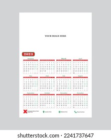 Calendar Design 2023 Vector EPS Datei
