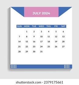 CALENDAR DESIGN FOR 2024, JULY CALENDAR DESIGN