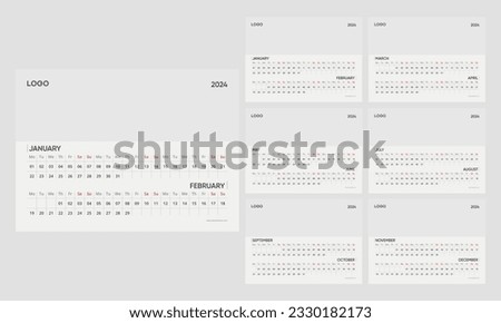 calendar design 2024, 2024 calendar template, minimal calendar design 2024, calendar 2024