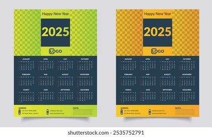 Calendar design. Calendar design 2025.