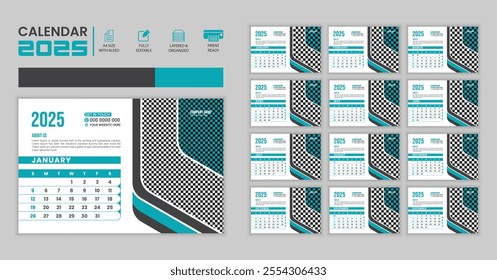 Calendar design 2025, desk calendar, planner design, company calendars, office calendar, new year 2025