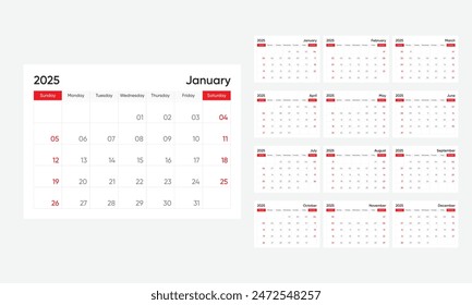 calendar design 2025. 2025 calendar template. minimal calendar design 2025. calendar 2025