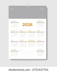 Calendar Design with a corporate set design template vector file that is ready to Print and Fully Editable.