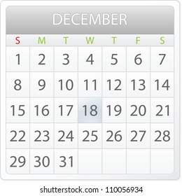 calendar design - December 2013