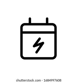 Calendar Design E-commerce Vector Icon