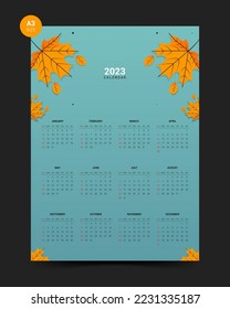 calendar design with fall season theme