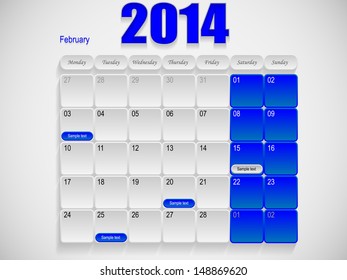 Calendar design February 
