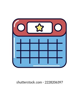 icono de diseño de calendario plano