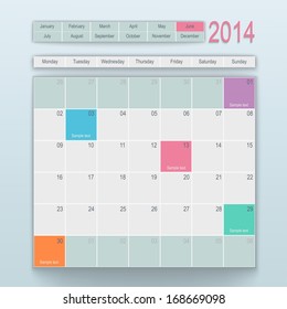 Calendar design. June