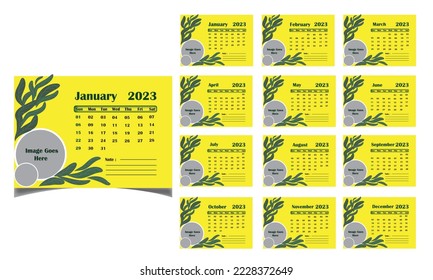 Calendar Design Layout Templet Wall Desk style 