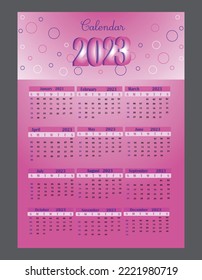Fondo del escritorio de diseño de diseño de pared del calendario  