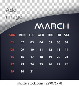 Calendar design - March