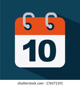 calendar design over blue  background vector illustration