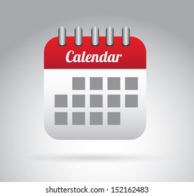 calendar design over gray background vector illustration