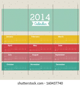 calendar design over pattern  background vector illustration