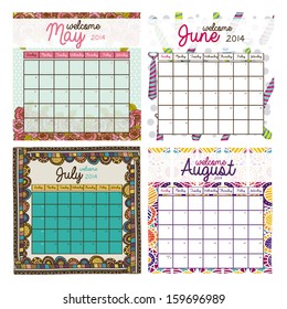 calendar design over white background vector illustration