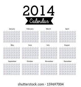calendar design over white background vector illustration