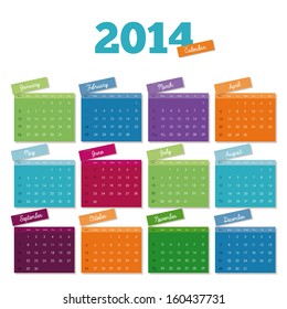 calendar design over white background vector illustration