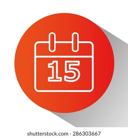 Calendar design over white background, vector illustration.