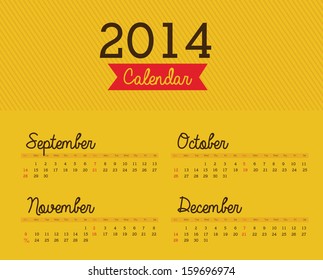 calendar design over yellow background vector illustration