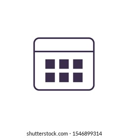 Calendar design, Planner time event moth date day page plan and reminder theme Vector illustration