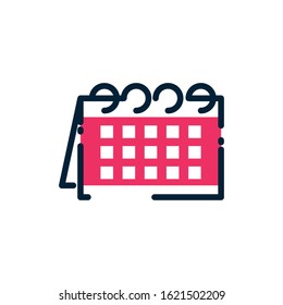 Calendar design, Planner time event moth date day page plan and reminder theme Vector illustration