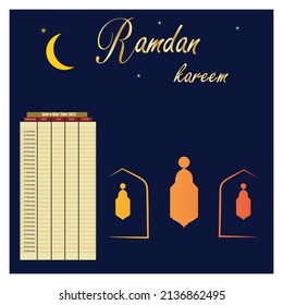 calendrier ramadan 2022 5419665 Art vectoriel chez Vecteezy